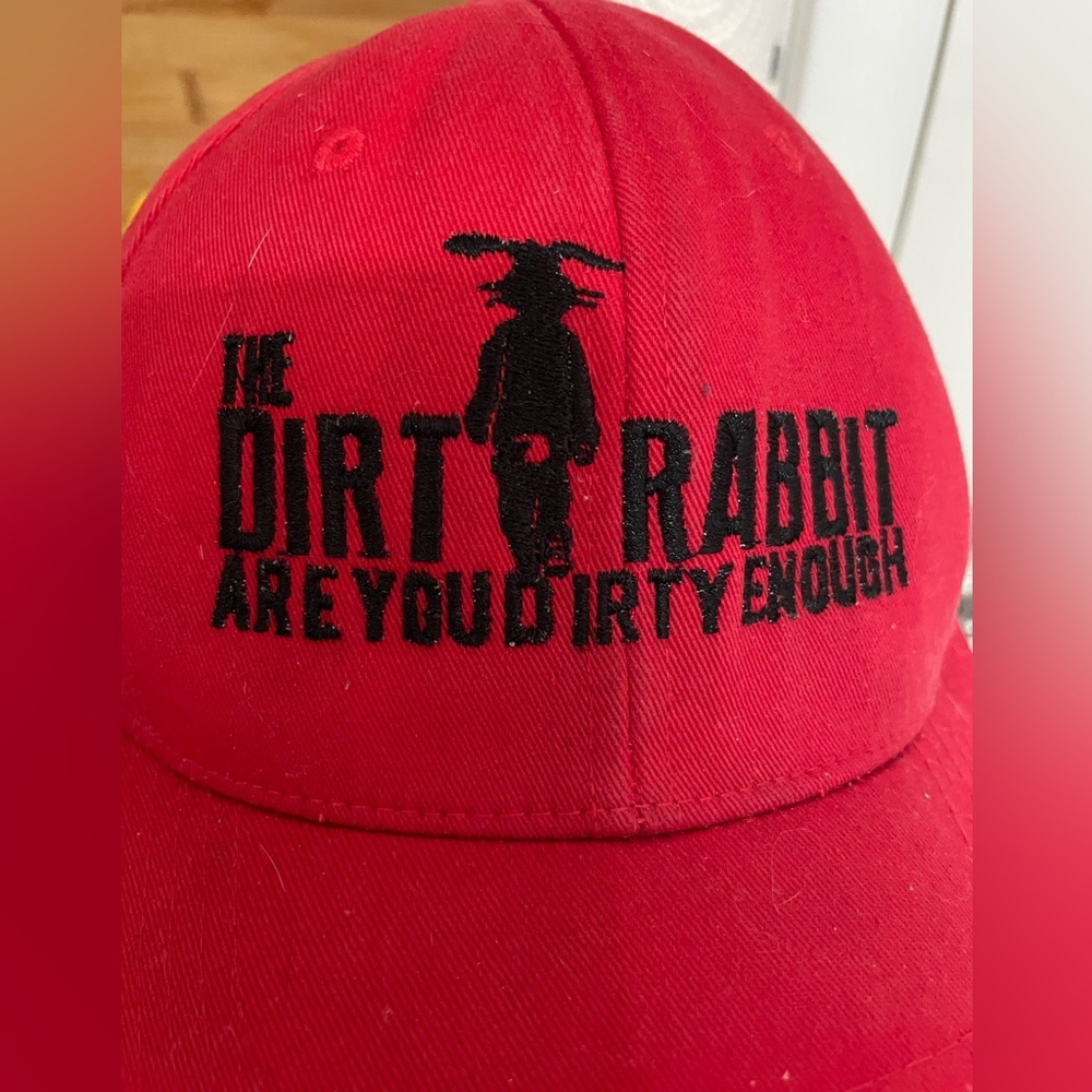 The Dirty Rabbit bar Miami red embroidered snapback trucker cap hat